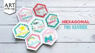 Hexagonal Mini Scrapbook | Creative Album design | Handmade Flipbook | DIY Journaling | Scrapbooking