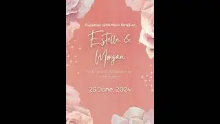 Digital Animated Invitation with RSVP | Pink Floral Watercolor Wedding Invitation | evites.me