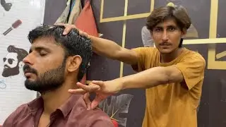 ASMR head back massage  fast and aggressive barber shop you are relax within minutes