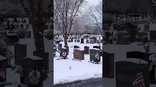 Beautiful #Catholic Cemetery on a Snowy Winter Day #winter #snowday