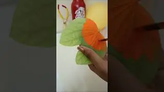 DIY Butterfly Drawing with Real Leaf | Art for Beginners | Easy Nature Art DIY #art #recycledart