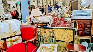 Paris France🇨🇵ANTIQUITÉS old Things🪑FLEA MARKET🏺MARCHÉS aux puces🛍Street sale🪞4KHDR Thrifting 📸