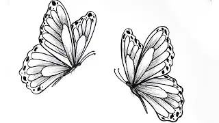 Easy Butterfly Drawing | How To Draw Butterfly Easy Step-by-Step 