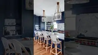 Navy Blue Kitchen Cabinets That Make a Statement #Shorts