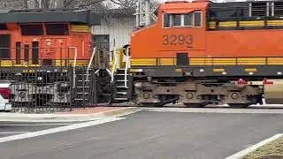 A westbound 2-4-3 empty coal with some hardworking DUP’s in Parkville Missouri on the St.Joe Sub!