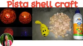 DIY pista shell craft/Hanging light/Diwali light decoration ideas