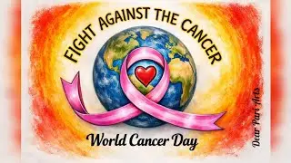 World Cancer Day Drawing/World Cancer Day Poster/How to Draw World Cancer Awareness Day Drawing Easy