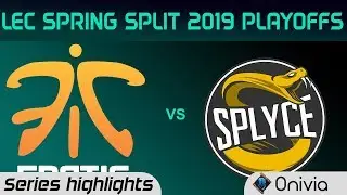 FNC vs SPY Highlights All Games LEC Spring 2019 Playoffs Fnatic vs Splyce LEC Highlights By Onivia