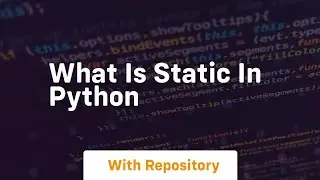 what is static in python