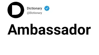 Ambassador Meaning In English