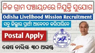 Odisha Grama Panchayat Recruitment l Odisha Livelihoods Mission Recruitment l Odisha new Govt Job