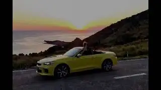 Yellow Convertible Cruise at Twilight #yellowconvertible #twilightdrive #coastalhighway