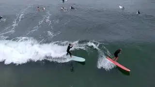 Dan Cobley & Sean Burkitt surfing Manhattan Beach Pier | 4K UHD!