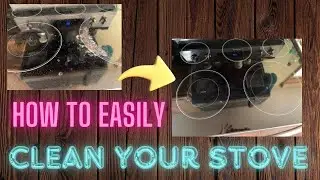 HOW TO CLEAN GLASS TOP STOVE || No harsh chemical #cleaning #cleaningmotivation #cleaningtips