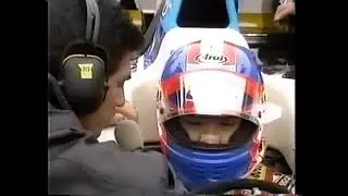 1997 F1 Australian GP - Ukyo Katayama (Minardi) starting grid interview (JP)