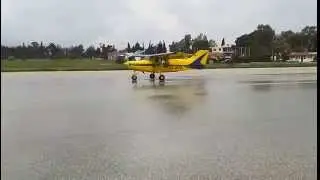 ANLA Grob G-103 Heavy Rain Takeoff