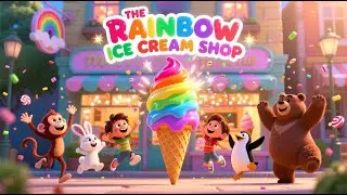 The Rainbow Ice Cream Shop | kids nursery rhyme | #funsongsforkids #icecreamsongforkids #icecreams