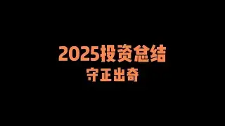 2025投资总结：一次出奇，长期守正