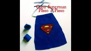 Capa Superman newborn com aplicação em feltro.