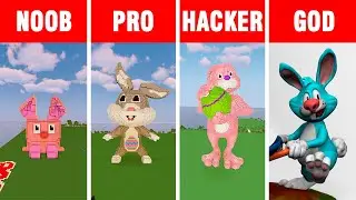 Minecraft NOOB vs PRO vs HACKER vs GOD: EASTER BUNNY BUILD CHALLENGE
