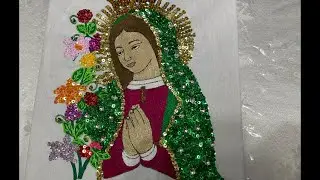 Virgen Bordada Terminado #crafts #embroidery #art #hechoamano #artandcraft #envivo