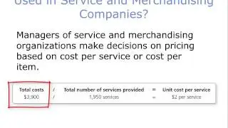 Calculate Cost per Service for a Service Co.