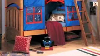 Lea 342-T031 Bunk Bed Tent, Blue & Red 3/3 from My Place-Maple Finish