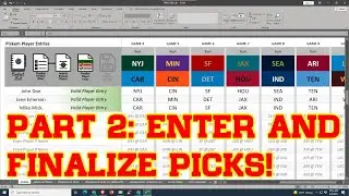 NFL Football Office Pick'em Pool / Sheet in Excel | Pt. 2: Entering Picks