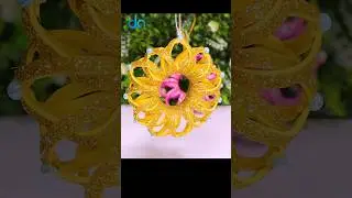DIY Mini Wreath Making with Eva Glitter Foam❄️Christmas Crafts🎄Holiday Crafts #shorts #christmas
