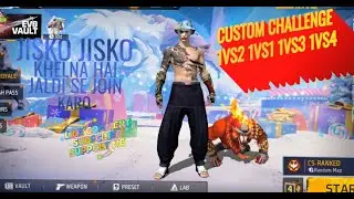 Free fire live stream custom challenge 1vs1 1vs2 1vs3 1vs4 😨😨