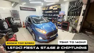 1.5 TDCİ FİESTA STAGE 2 CHİPTUNİNG 75HP TO 140 HP / 200KM TOP SPEED