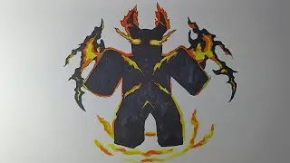 How To Draw Skin Character Flaming Aura In ROBLOX