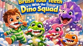 Sing Along For Toddlers | Brush Your Teeth With The Dino Squad 