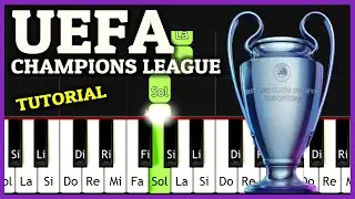 TUTORIAL DE PIANO F&Aacute;CIL para AMANTES DEL FUTBOL | UEFA Champions League Piano
