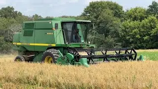 Combining oats! Straw bales! Serious flash flooding!