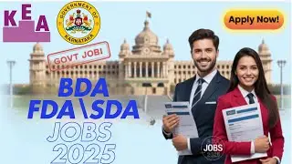 Government Jobs 2025 | BDA FDA/SDA Posts | 12th Pass Apply Now | Karnataka Government Jobs