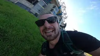 Inline skate first stair set at the MCG (crash and 2nd effort)