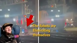 Reacting to | Robots Are Addicted to Getting Hit By Trains