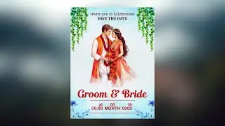 3D Flip wedding invitation video After effects tutorials | Wedding invitation templates
