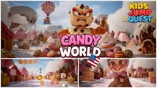 Kids Jump Quest: Candy World - The Sweetest Obstacle Course | Interactive Warm-Up for Kids | PE Game