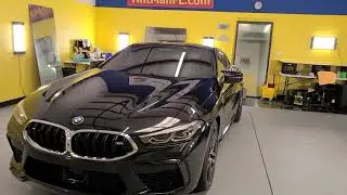 Tint Man Winter Garden Tinted the Windows on this BMW M8 with Xpel XR Black Ceramic Window Film