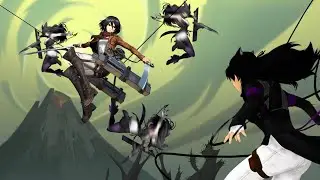 Konosuba Characters react to Blake vs Mikasa