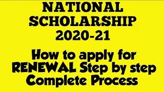 #Nationalscholarship2020-21#HowtoapplyforRenewal