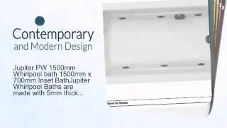 Jupiter PW 1500mm Whirlpool bath 1500mm x 700mm 6 Whirlpool Jets Inset Bath - jtspas.co.uk