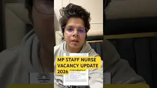 MP STAFF NURSE VACANCY UPDATE 2026 #nurseladderprep #nurseladderprep #nursingofficeronline