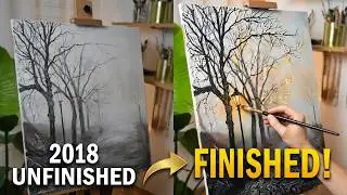 Finishing a Painting After 8 Years | Acrylic Art Transformation
