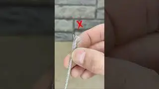 Обязательно запомни эту хитрость! Как легко отрезать тросик, чтобы не распушить его концы? #shorts