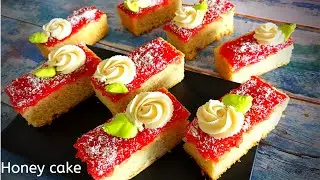 How to make Eggless  Honey Cake at home  | Eggless spongy cake recipe
