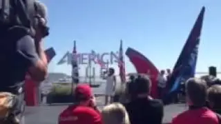 Natasha Miller Performs the National Anthem for the America's Cup Final Races (Oracle)