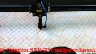 A quilt with cotton wadding/cloth/leather CO2 laser cutting machine